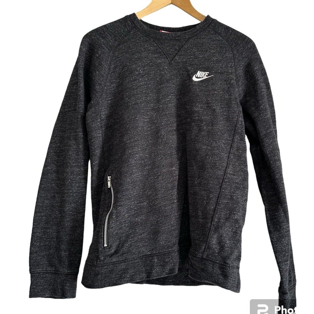 Nike Legacy Crewneck Sweatshirt Mens Black Heather Size Small